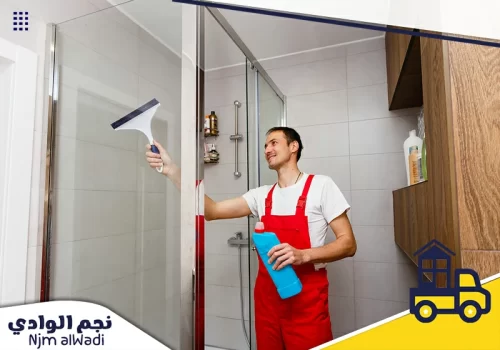 شركة تنظيف ببيشة 0501044966 تنظيف الحمامات. تنظيف زجاج الحمام بشكل احترافي مع مواد آمنة وأساليب فعالة.